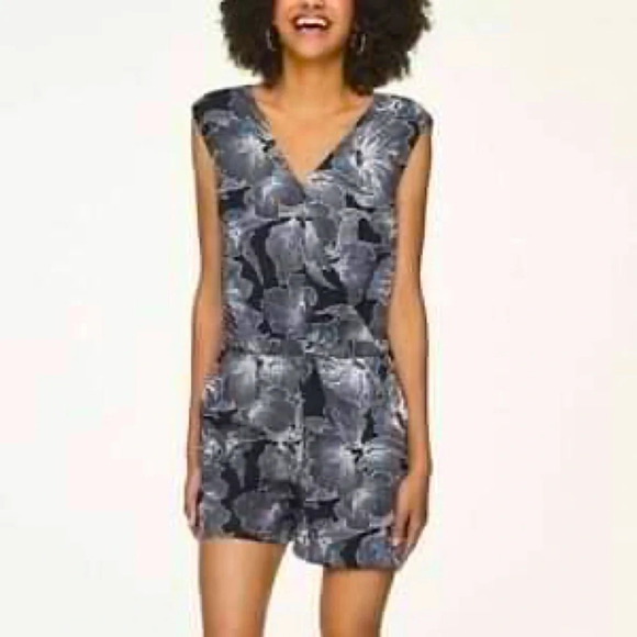 Loft Floral Black Romper - Picture 1 of 4
